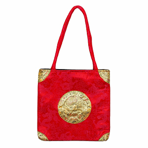 Tasche aus Seide, mit Glückssymbol, Handtaschen, Asiatisch, 6587